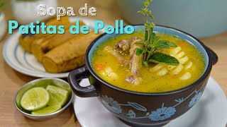 Te enseño a PREPARAR SOPA DE PATITAS DE POLLO I COMIDA PERUANA [upl. by Atsillac]