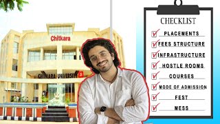 Chitkara University reviewed by aman dhattarwal  Fees CoursesRoomsPlacementsInfrastructureFest [upl. by Attolrahc]