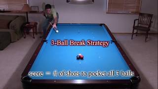 3Ball Pool Break Strategy and Tips  How to Make a Ball and Score Low [upl. by Lerraf]