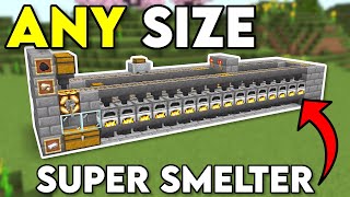 The BEST Minecraft Super Smelter Minecraft Bedrock 121 [upl. by Iniffit185]