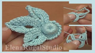 Crochet Floral Motif Tutorial 42 [upl. by Coke]