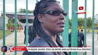 Mezanmi gade jan yo imilye ansyèn polisye Yanick Joseph devan baryè a nan antèman Boniface la [upl. by Melba]