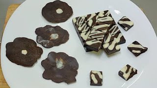 Homemade Chocolate Garnishing  How to make Chocolate  Easy Chocolate Garnishes [upl. by Carlene324]