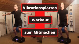 Vibrationsplatten Übungen Komplettes Workout zum Mitmachen für Anfänger und Fortgeschrittene [upl. by Nort927]