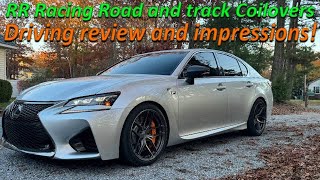 Lexus GSF RRRacing Coilover Driving impressions and review [upl. by Nailimixam]