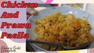 Homemade Chicken chorizo And Prawn Paella [upl. by Ecirtap]