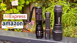 Amazon amp AliExpress best rated budget flashlights are they any good [upl. by Ahsienod31]