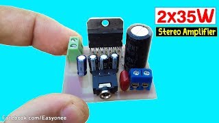 How To Make Audio Amplifier Using TDA7375  2 x 35W [upl. by Autry]