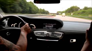 Mercedes CL 63 AMG 260 KmH on German Autobahn [upl. by Enelyak]