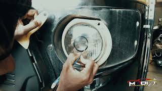 Auto Rickshaw Headlights Modifying 2019  Bajaj Auto Rikshaw  Smoke Tint ModifyStickers [upl. by Encratia200]