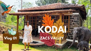 vlog1  KODAIKANAL ROAD TRIP…🍃 ZACS VALLEY RESORT TOUR [upl. by Kcirdnek]