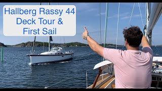 New Hallberg Rassy 44 Deck Tour and First Sail from Ellös Sweden Sailing Breezy Ep 3 HD 1080p [upl. by Sanjay271]