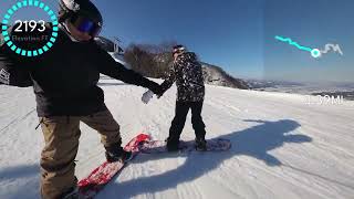 LONGEST SKI RUN IN GALA YUZAWA UNCUT  JAPAN SNOWBOARDING WITH DADDY G amp MOMMY J  CHILL MUSIC [upl. by Ezekiel240]