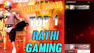 SEASON 38 🔥REGION TOP 1 IN 6 HRS 🥴😮 KING 👑 RATHI IS BACK AGAIN TOP 1 HISTORY IN GARENA FREE FIRE [upl. by Alegnatal]