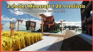 2 shader Minecraft 1201 realistis support pojav launcher zink [upl. by Sybley635]