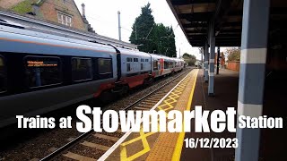 Trains at Stowmarket Station  16122023 [upl. by Sauveur]