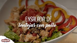 Ensalada de lentejas con pollo [upl. by Berlauda740]