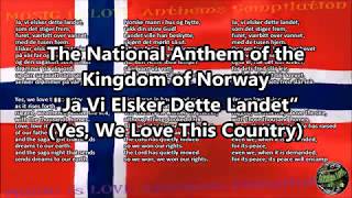 Norway National Anthem with music vocal and lyrics Norwegian wEnglish Translation [upl. by Sheff475]