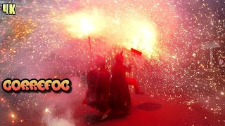 Correfoc de Barcelona  Festes Major de Navas 2024 Spain 4K [upl. by Atterahs]