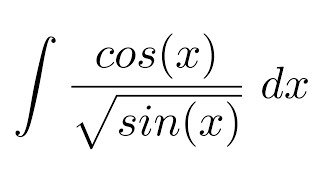 Integral of cosxsqrtsinx substitution [upl. by Jenkins]