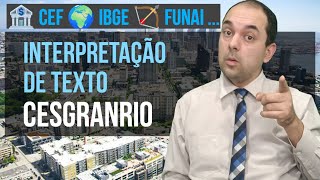 Desafio Épico CESGRANRIO  Interpretação de Texto Sem Ler Será que Você Consegue 🤔📚 CNU IBGE CEF [upl. by Liponis794]