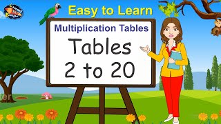 Tables 2 to 20  Times Tables  Multiplication Tables  Maths Tables [upl. by Gnemgnok]