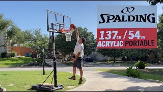 Spalding 54Inch Acrylic Portable Basketball Goal Installation [upl. by Ard]