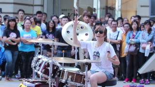 羅小白S White高雄夢時代 Барабанщицавиртуоз из ТайваняAmazing Girl Drummer [upl. by Ailis868]