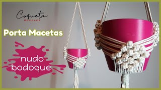 Crea tu macetero Colgante con Nudo Bodoque🌷 [upl. by Lenej]