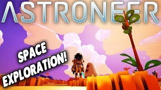 Cave Exploration Base Building Astroneer Gameplay [upl. by Amara]