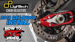 Lightech 2018 Suzuki GSXR1000 Chain Adjusters Install  Sportbike Track Gear [upl. by Ilehs24]