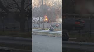 Stay Safe Out There Maryland House i95 automobile truckernews crash shorts youtubeshorts [upl. by Trude]