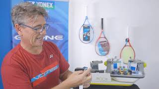 Griffbandwechsel beim Tennis Racket  How to change a overgrip  YONEX SUPER GRAP [upl. by Saitam]