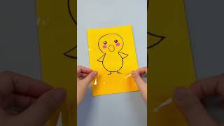 Easy Origami  20 Seconds To Teach You How To Make A Small Yellow Duck Squeeze [upl. by Moskow]