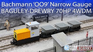 HM203 Bachmann Narrow Gauge BaguleyDrewry 4wDM for OO9 [upl. by Nosduj]