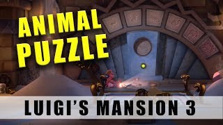 Luigis Mansion 3 10F animal signs puzzle  Floor 10 Tomb Suites crocodile animal icons room [upl. by Earvin]