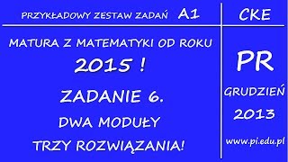 Zadanie 6 Matura z matematyki od 2015 Arkusz A1 CKE PR Wartośc bezwzględna Równania [upl. by Vrablik]