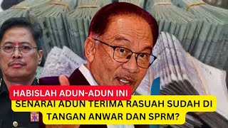 Senarai ADUN PENERIMA RASUAH Sudah di tangan ANWAR Habislah kali ini… [upl. by Egin161]