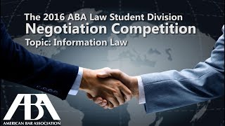 2016 ABA Negotiation Competition [upl. by Gothurd]