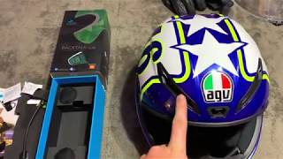 Installing Cardo PackTalk Slim into AGV Veloce S [upl. by Dahraf]