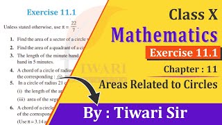 NCERT Solutions Class 10 Maths Chapter 11 Exercise 111 Area Related to Circles Hindi English Medium [upl. by Ayekat]