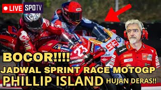 BOCOR JADWAL SPRINT RACE MOTOGP PHILIP ISLAND HUJAN DERAS  FLAG TO FLAG🔥MARC MARQUEZ GASPOOOL [upl. by Rikki]