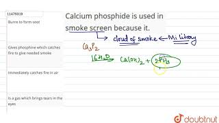 Calcium phosphide is used in smoke screen because it  12  PBLOCK GROUP 15 ELEMENTS  THE NIT [upl. by Giovanna]