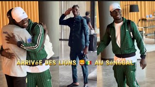 Arrivée des Lions 🦁🇸🇳 du Sénégal 🇸🇳 à Diamniadio Sadio Mane présent [upl. by Bjork855]