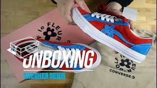 Unboxing The Tyler Golf Le Fleur Converse One Star [upl. by Rihat]