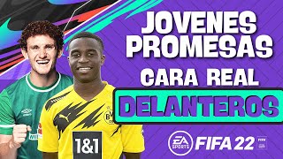 JÓVENES PROMESAS CON ROSTRO REAL  DELANTEROS  FIFA 22 MODO CARRERA [upl. by Aeiram]