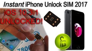 Instant iPhone Unlock SIM Unlock iPhone 7 iOS 1031 LATEST [upl. by Tildie]