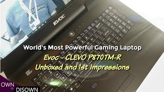 8 Core Laptop  Hidevolution Evocs P870TMR  First Look [upl. by Nowyt]