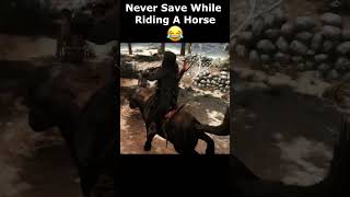 Never Save While Riding A Horse 😂 skyrim skyrimanniversary elderscrolls shorts [upl. by Enairda297]