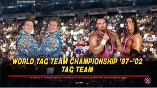 Fabulous Rougeaus vs The Hart Foundation 2 out of 3 falls Match WWE 2K23 [upl. by Ehcor]